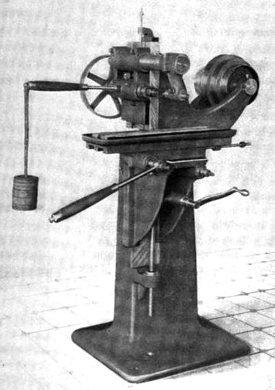 Fig. 12, Hand Miller with Overhanging Arm